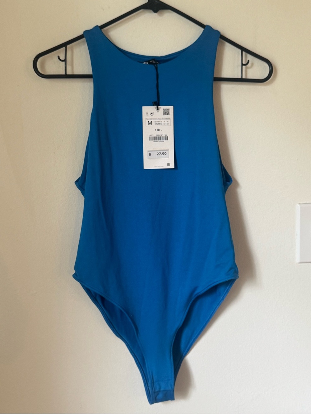 Zara Bright Blue One-Piece Bodysuit